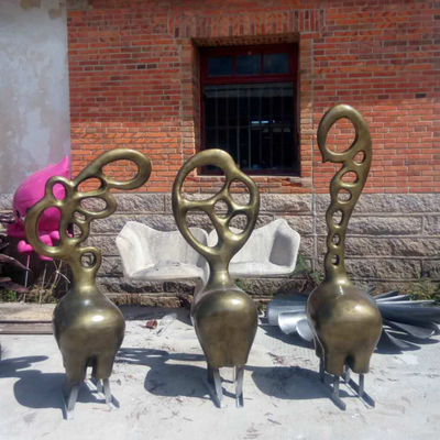 Het abstracte Dierlijke de Standbeelden van Fawn Garden Life Size Bronze Decoratief Gieten