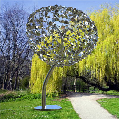 3m de het Roestvrije staalbeeldhouwwerken van de Metaalboom 316L tuinieren het Moderne Spiegel Oppoetsen