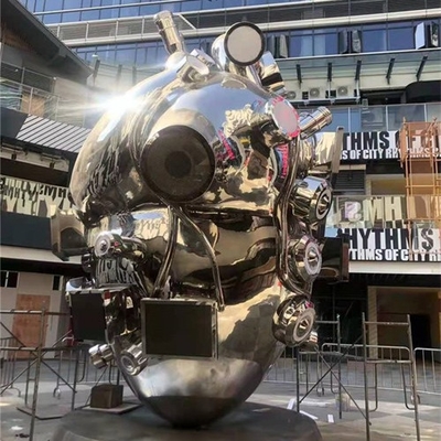 Interactieve Art Heart Shaped Sculpture Stainless-Aangepast Staal Elektronisch