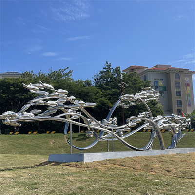 De Tuindecoratie van Art Fish Sculptures Polished For van het spiegel Moderne Metaal