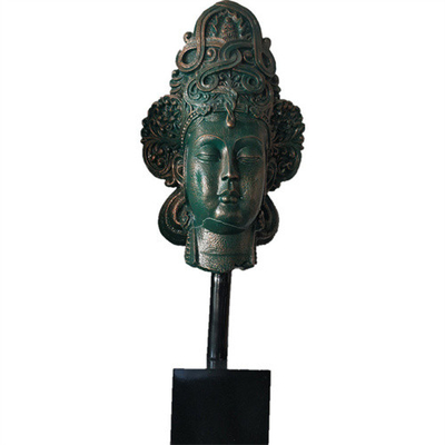 Van de het Bronstuin van Boedha Hoofd Aangepast de Standbeelden Binnen Decoratief