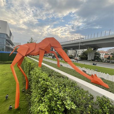 De Girafbeeldhouwwerk van het meetkunde Groot Openluchtmetaal Decoratief voor Wandelgalerijvierkant