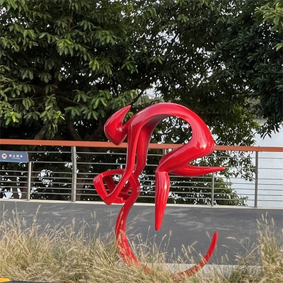 Ritfiets die Openluchttuinbeeldhouwwerken Art Metal Colorful schilderen
