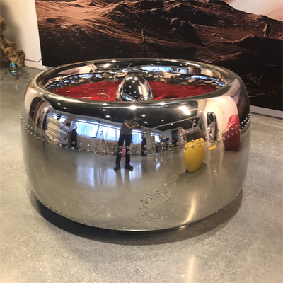 Motor van het Meubilairart mirror surface round stainless van het Modelleringsbeeldhouwwerk het Staallijst