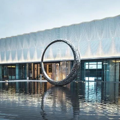 SS Groot de Beeldhouwwerken Abstract Lassen van de Cirkel Openluchttuin voor Pool