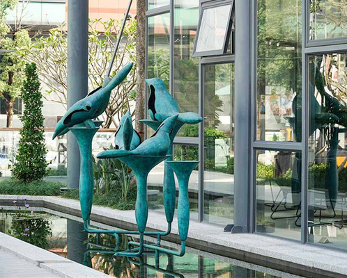 Art Copper Peace Dove Sculpture-Aangepaste de Vogelstandbeelden van de Brons Openluchttuin