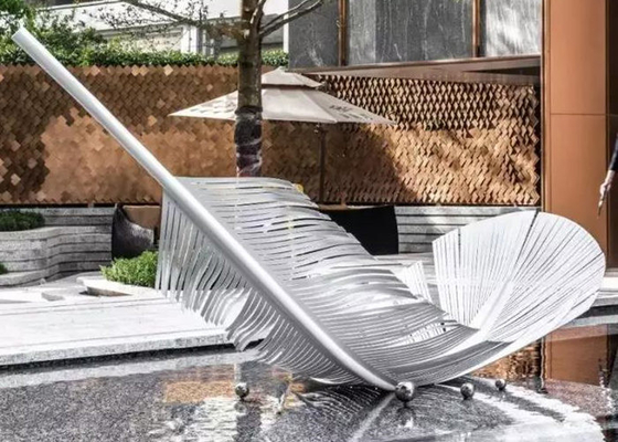 Het met de hand gemaakte van het de Beeldhouwwerkenroestvrije staal van de Veer Openluchtpool 3D Metaal Art Sculpture