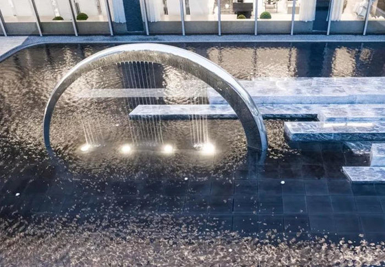 Beeldhouwwerken van het halve cirkel de Openbare Ruimteroestvrije staal Decoratief voor Fontein