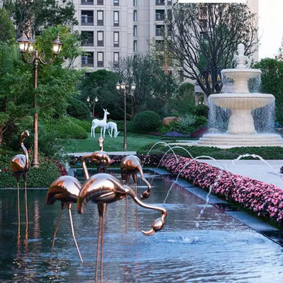 Ontwerp van het de Flamingo het Brons aangepaste Landschap van het roestvrij staalbeeldhouwwerk