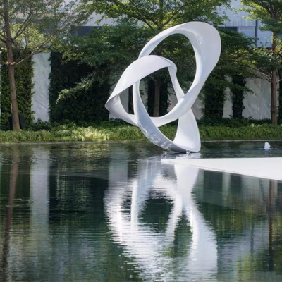 Openbaar Modern Opgepoetst het Roestvrije staalbeeldhouwwerk van Art Garden Statues Metal FRP