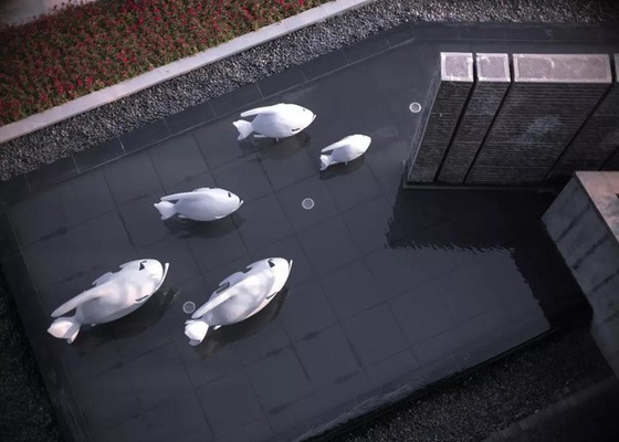 Roestvrij staal 60cm van het de Beeldhouwwerkenmetaal van het Huisdecor de Tuin van het de Vissenbeeldhouwwerk