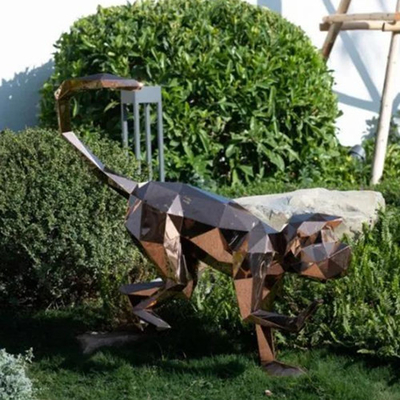 Van het de Beeldhouwwerkenmetaal van de gazontuin Dierlijk van het de Meetkundebrons de Aapbeeldhouwwerk