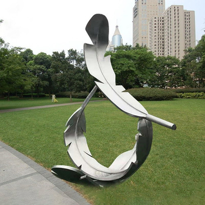 Creatieve 200 cm Hoge Tuinveer Decoratief Matte Metal Sculpture