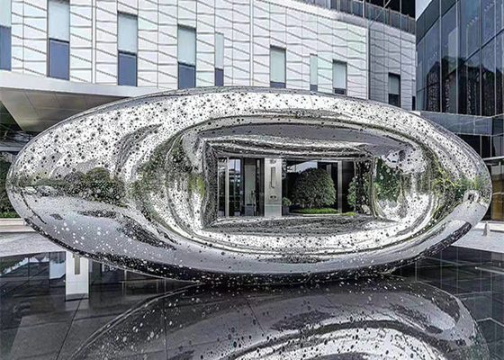 De abstracte Beeldhouwwerken Art Mirrored SS 316L van de Metaal Openluchttuin voor Ingang