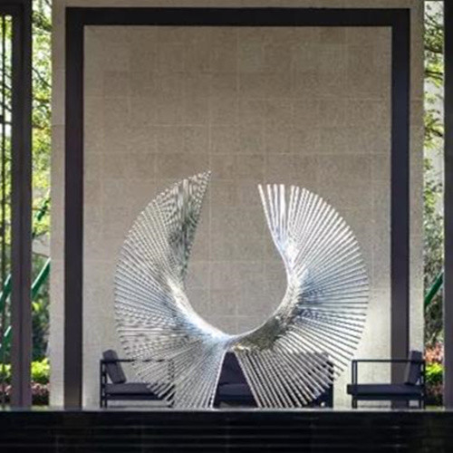 Het openlucht Abstracte Decoratieve Roestvrije staal van het Metaalbeeldhouwwerk voor Yard