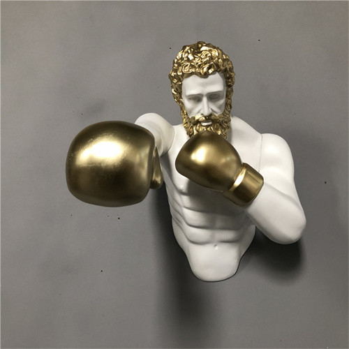 Het in dozen doen van het Decoratieve Beeldhouwwerk Art Hanging Fiberglass For Gym van de Kampioensmuur