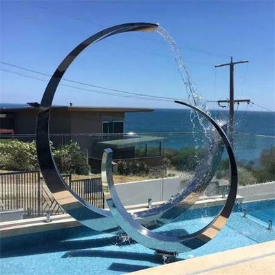 Beeldhouwwerken van de het Roestvrije staal de Hoge Oppoetsende Spiegel van de metaalc Vorm voor Fontein