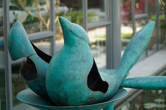 Art Copper Peace Dove Sculpture-Aangepaste de Vogelstandbeelden van de Brons Openluchttuin