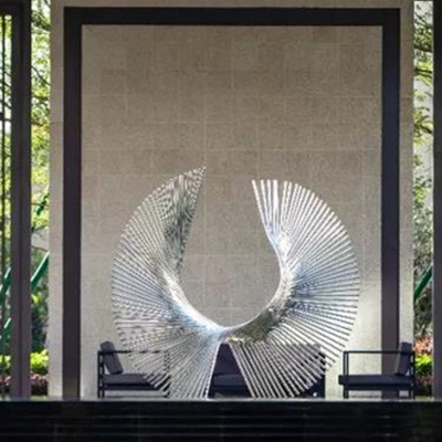 Het openlucht Abstracte Decoratieve Roestvrije staal van het Metaalbeeldhouwwerk voor Yard