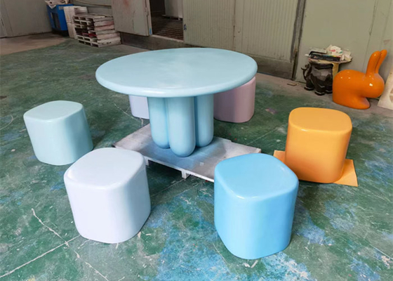 Het kleurrijke Beeldhouwwerk Art Seat Customized van de Glasvezel Openluchtlijst